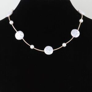 Modern Stone Beaded Charm Necklace